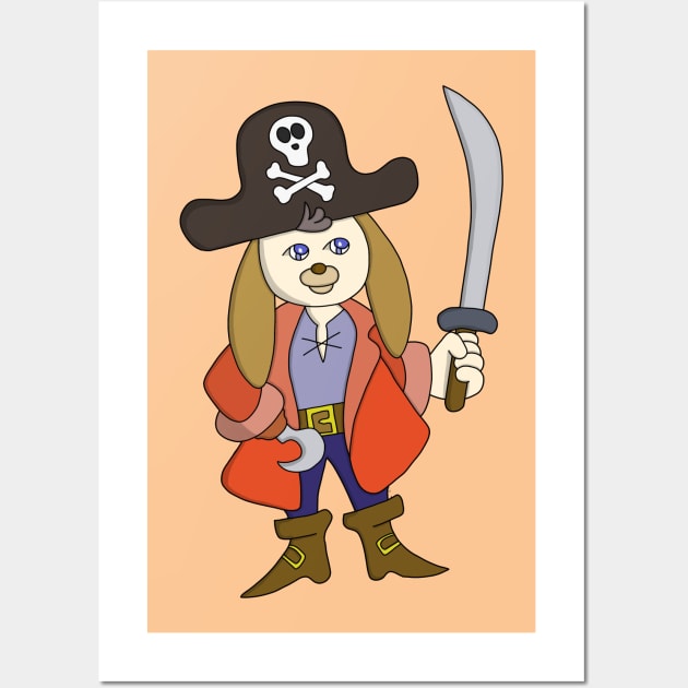 Pirate Dog Wall Art by DiegoCarvalho